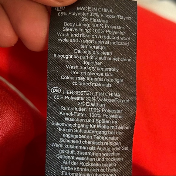 HOBBS London Suki One Button Blazer in Flame Red - Picture 12 of 13